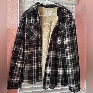 Plaid Black and White Women's Jacket